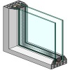 شیشه دوجداره 6*4 میل ساده